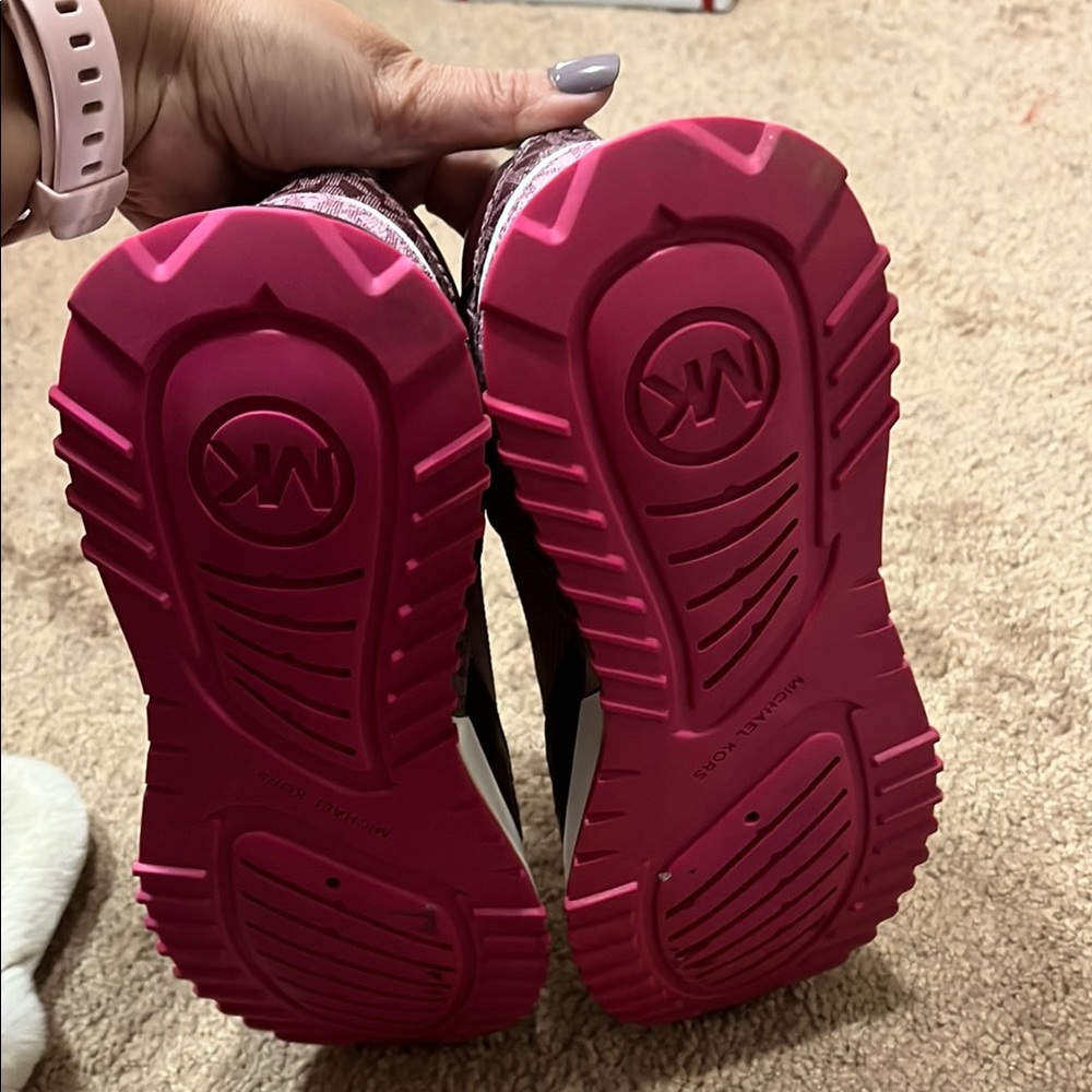 Michael Kors Pink and Burgundy Women's Sneakers - Picture 6 of 7